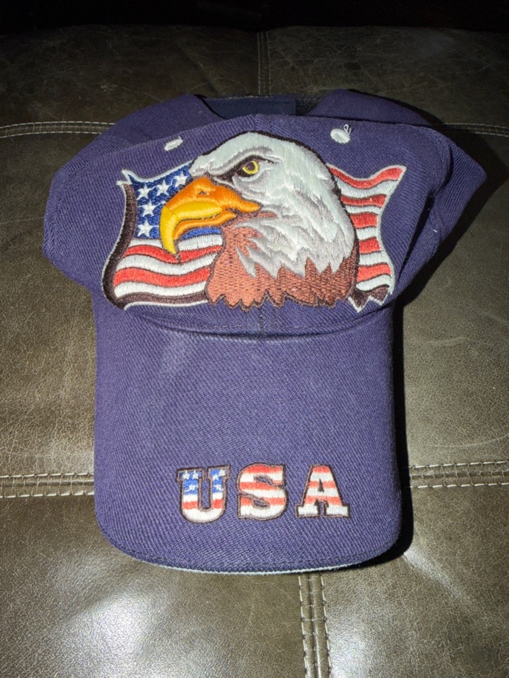 Just USA 250th Birthday Baseball Cap with Eagle and USA Patch